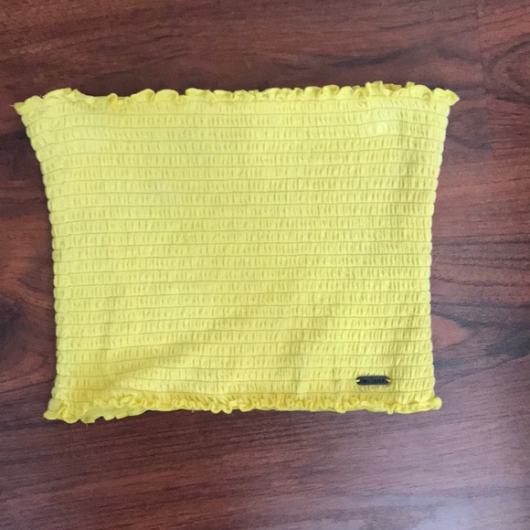 hollister yellow tube top